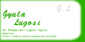 gyula lugosi business card